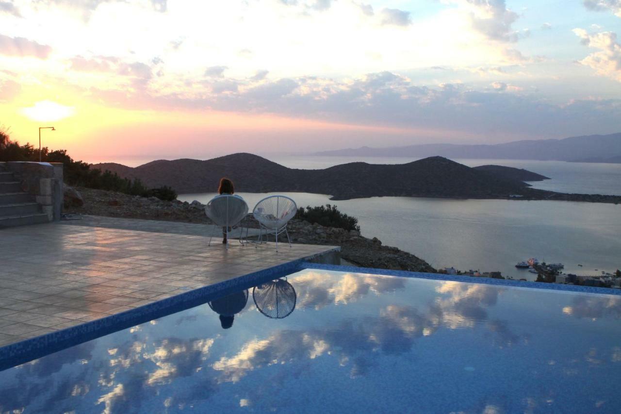 Villa Estee, Luxury Villa With Private Infinity Pool And Jacuzzi Elounda  Exterior photo
